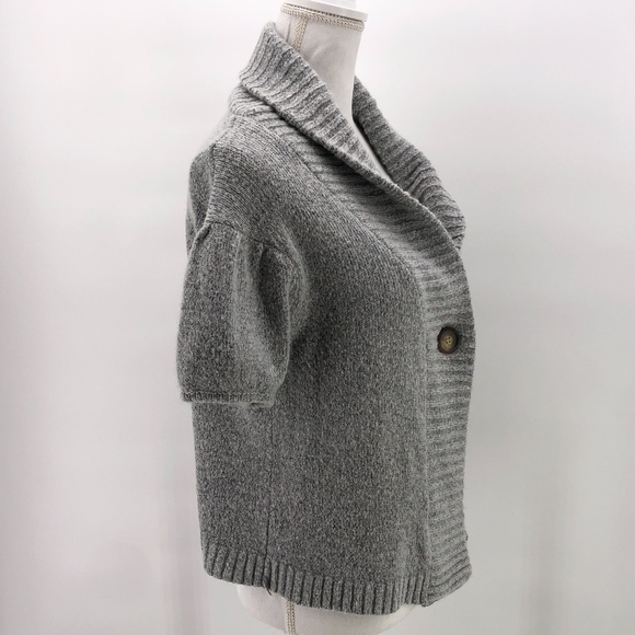 BCBG Max Azria Gray Wool Blend Cardigan - Picture 3 of 6
